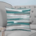 thumbnail image 4 of 18x18 Pillow Covers Set of 2, Blue Gray Stripes Throw Pillow Covers Decorative Couch Cushion Case, Watercolor Modern Abstract Minimalist Microfiber Square Pillowcases for Bedroom Car Living Room, 4 of 7
