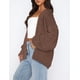 thumbnail image 5 of Suéter PRETTYGARDEN Cardigan de Punto Grueso de Manga Larga Café M, 5 of 8