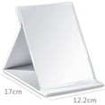 thumbnail image 2 of Protable PU Leather Mirror Folding Desktop Makeup Mirror with Adjustable Stand for Personal Use,Travelling (S, Pink), 2 of 5