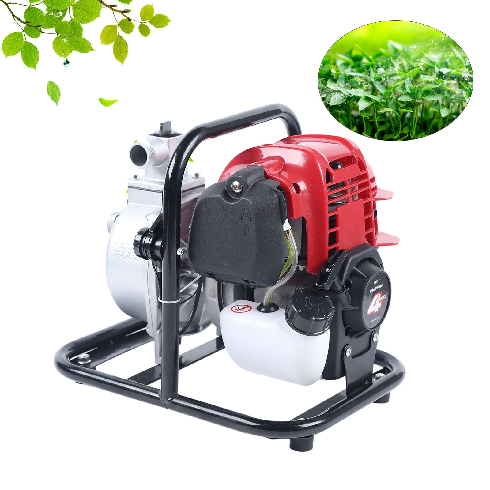 1" 38cc 4 Stroke Gas Powered Water Pump Garden Water Transfer Irrigation Pump