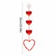 thumbnail image 2 of Luces de cortina LED, tiras rojas en forma de corazón - Alimentadas por pilas, ventosa colgante, decoración romántica para la propuesta de matrimonio, interior exterior, 20x20cm, pack de 3, 2 of 6