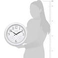 thumbnail image 4 of La Crosse Clock 15" Indoor/Outdoor Quartz Payton White Wall Clock with Temp & Humidity, 404-3015CC, 4 of 7