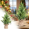 thumbnail image 2 of BNNG Tabletop Mini Christmas Tree, 15" Artificial Miniature Pine Christmas Tree with Linen Base Perfect for Christmas Decorations, Home, Kitchen, Dining Table, 2 of 9