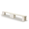 thumbnail image 1 of East West Furniture Xtenczar Banc Moderne Extensible, Fini Blanc, 1 of 8