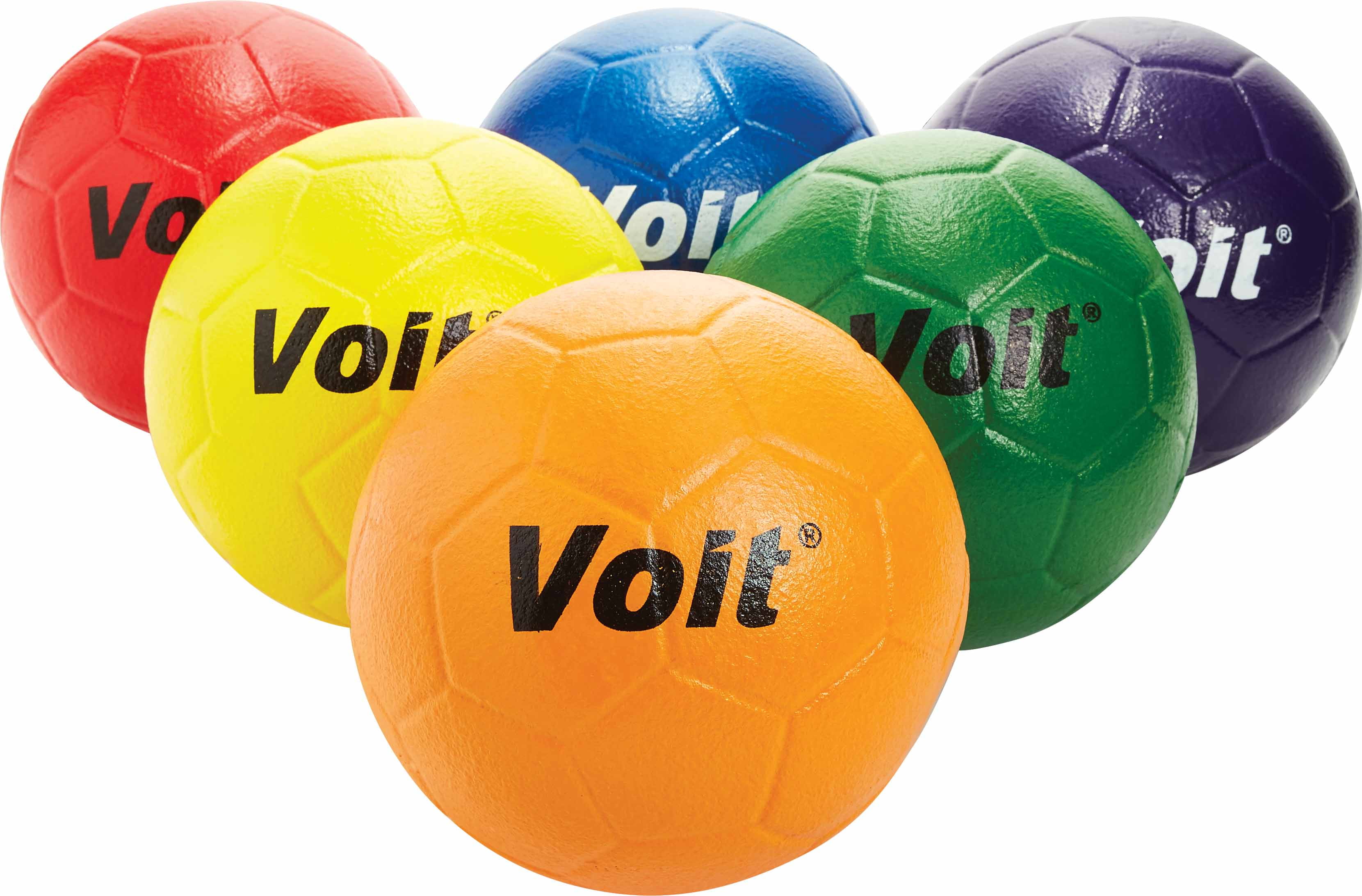 Set of 6-4 Inch Foam Soccer Balls In Assorted Colors 