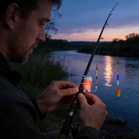 2Pcs Fishing Bite Alarm LED Luminous Hook Alert High Sensitivity Float Indicator For Night Fishing Sea Lake Rods