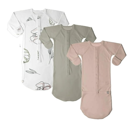 Goumikids Baby Sleep Gown Organic Sleepsack PJ Clothes, 3-6M Multicolor (3