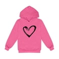 thumbnail image 4 of Bmisegm Cute Hoodies for Girls Graphic Print Lined Pullover Hooded Sweatshirt for Everyday Comfort Wear Girls Tops,Hot Pink,3-4 Years, 4 of 4