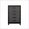 thumbnail image 3 of Bedroom Set, Urban Farmhouse Dark Gray & Black 5PC King | Solid Wood+MDF | Slat/Spindle Beds, 3 of 7