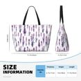 thumbnail image 4 of Xecao Lavender Flowers for versatile beach bag for women includes zipper pockets and waterproof material, ideal for vacations and adventures., 4 of 7