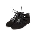 thumbnail image 5 of New Women Nature Breeze Langley-01 Suede Pointy Toe Zipper Lace Up Flat Size, 5 of 5