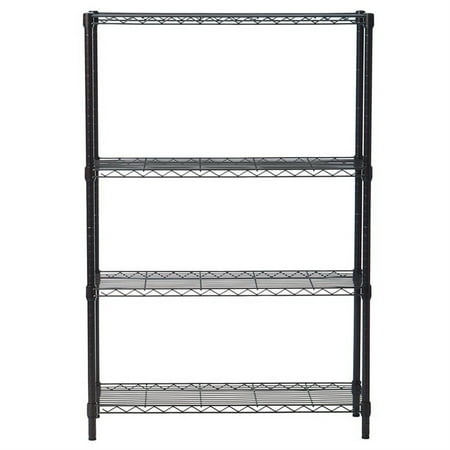

Cfowner 4 Tier Adjustable Storage Shelf Metal Storage Rack Wire Shelving Unit Storage Shelves Metal 660Lbs Capacity 35.4 L x 13.8 W x 55.1 H for Pantry Closet Kitchen Laundry Black