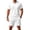 White., variant on HBGVBA Men's Summer Shorts Set Shirt Outfit Casual Sport Versatile Slim Fitted Short Sleeve Fashion Outfit Set