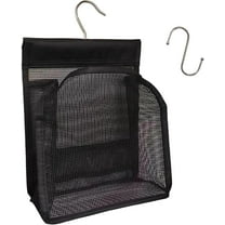 TACYKIBD Clothes Peg Bag for Hanging Pegs Easy Hanging Hook for Storing Clothes Pegs Reusable Clothes Peg Bag Laundry Bag for Home and Garden, black, Clothes peg bag for hanging