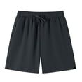 thumbnail image 4 of Men's Casual Shorts for Spring and Summer Solid Color Zipper Pocket Slit Trousers with Drawstring Tie Rope Five-Pocket Design Comfortable Everyday Wear, 4 of 4