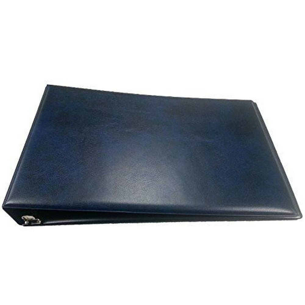 7-Ring 3-on-a-Page Business CheckBook Binder, Blue Made In The USA ...