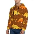 thumbnail image 3 of Bingfone Dinosaurs And Leaves Men'S Drawstring Hoodie Long Sleeve Pocket Sweatshirts-Xx-Large, 3 of 9
