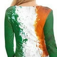thumbnail image 5 of St Patricks Day Long Sleeve T Shirts For Women Short Sleeve Crewneck Tshirt Shamrocks Clover Tees Spring Summer Tops Slim Light Green L, 5 of 7