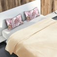 thumbnail image 5 of Yayeee Pillowcase Standard Size Set of 2 Satin Wrinkle Resistant Pillow Case, Pink Gingerbread Houses, 5 of 8