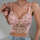 thumbnail image 5 of Top Corto Sexy Mujeres vendaje escotado tirantes ropa semitransparente sexy crop top (rosa XS) Kuymtek para Mujer Rosa T L, 5 of 6