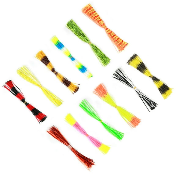 600 Strands Spinnerbait Skirts, Silicone Lure Skirt, for DIY Spinnerbaits Jig Fishing Supplies Fly Tying