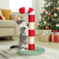 thumbnail image 6 of Christmas Cat Scratching Post, Cute Candy Cane Cat Scratcher with Sisal Scratching Post & Soft Plushy Covering for Indoor Cats, 6 of 9