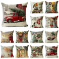 thumbnail image 2 of Fundas de almohada navideñas de invierno para sofá, decoración del hogar, 40/45/50cm, Papá Noel, Robin, pájaro, muñeco de nieve, 2 of 4