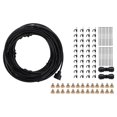 thumbnail image 1 of Cateissary Sistema de nebulización de invernadero para interior y exterior, jardín, plantas, flores, riego automático, Kit de riego, sistema de anillo de Jardín y Patio negro traje de 18m Cateissary HA001762-10, 1 of 6