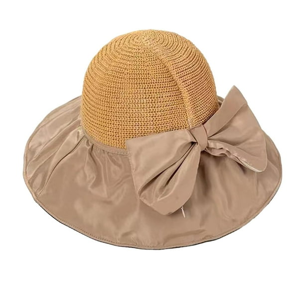 Sombrero de sol para mujer, ala ancha, sombrero de verano, absorción del sudor, cómodo sombrero de pesca, gorra para fiesta, camping, desplazamientos, Caqui