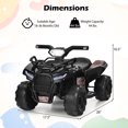 thumbnail image 2 of Infans 6V Kids ATV Quad Electric Ride On Car Toy Toddler w/LED Light&MP3 Black, 2 of 7