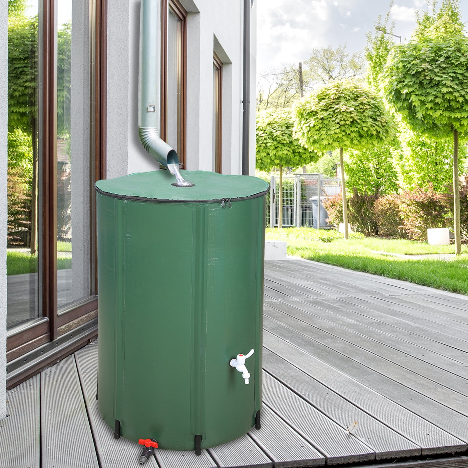 GoDecor 200-gal Green PVC Rain Barrel, Eco-Friendly
