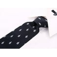 thumbnail image 3 of Scott Allan Extra Long Black Tie for Men | 63"in Long Woven Necktie | Fleur De Lis Patterned Neck Tie, 3 of 5