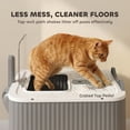 thumbnail image 4 of PawHut Cat Litter Box with Lid, Front-Entry, Top-Exit for Medium Cats White, 4 of 10