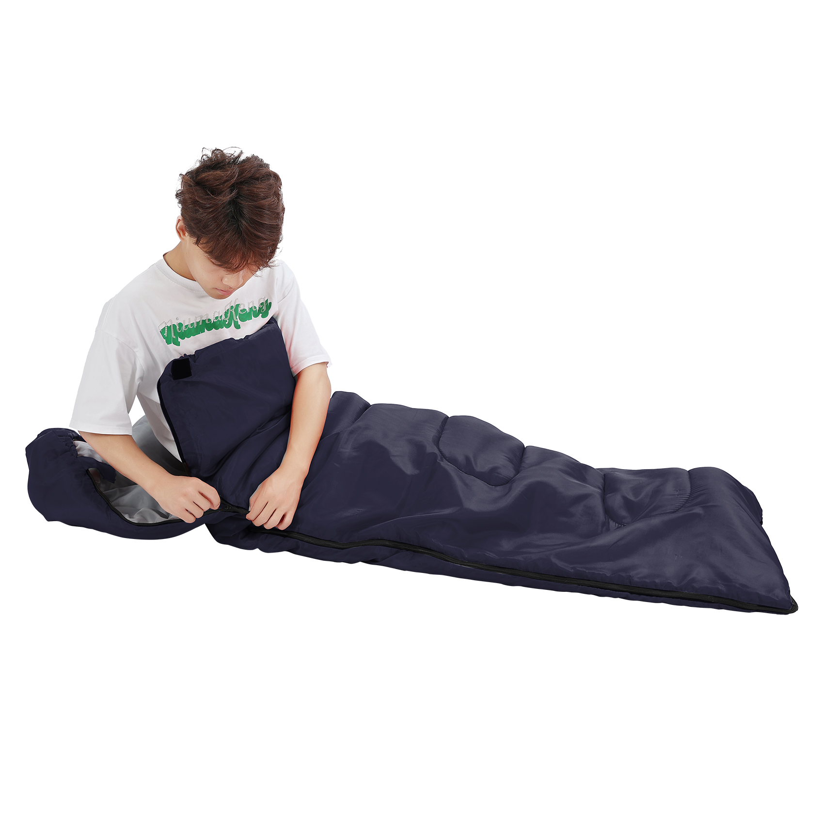 Croosse Lightweight Waterproof Sleeping Bag, Navy photo 5