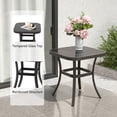 thumbnail image 5 of ALAULM 3-Piece Patio Outdoor Aluminum Metal Swivel Rocking Chair Set with 1 Coffee Table and 2 Grey Padded Cushions for Porch Garden, 5 of 9