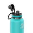 thumbnail image 3 of Takeya Originals Spout Water Bottle, Stainless Steel, Vacuum insulated, 40 oz, Ocean, 3 of 4