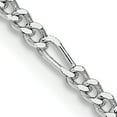 thumbnail image 1 of Sterling Silver Rhodium-Plated 2.25mm Figaro Chain (26 X 2.25) Made In India qfg060r-26, 1 of 5