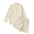 thumbnail image 6 of VOUZZA Girls Blazer Outfits 2-Piece Set Double Long Sleeve Suit Jacket with High Waisted Casual Shorts 3-14, 6 of 7
