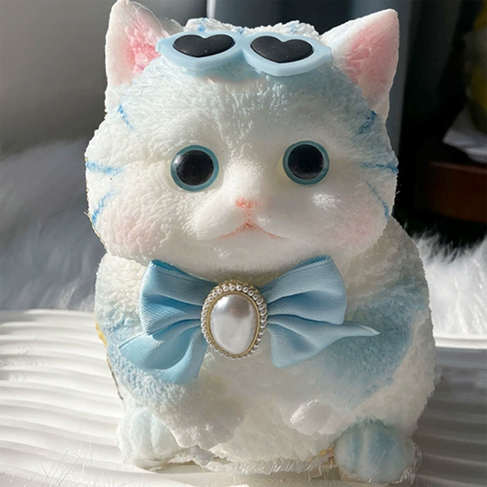 Cat Squishy,Obese Cute High Beauty Simulation Sensory Fidget for Stress Relief,Soft Squeeze Stress Ball,Quiet Stimming for Adult Desk Decor and Daily Relaxation