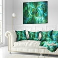 thumbnail image 2 of Designart Blue Fractal Ornamental Glass - Abstract Throw Pillow - 16x16, 2 of 4