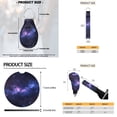 thumbnail image 6 of Uorisanigo Galaxy Print Seat Cover Full Set Universal Headrest Covers with Steering Wheel Covers,Center Console Pad Cover,Seat Belt Shoulder Pads,Handbrake Protector,Keychain,Cup Coasters-18 Pack, 6 of 7
