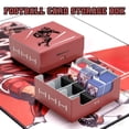 thumbnail image 5 of Mlikero Football Card Storage Box, Trading Card Storage Box Oversized Fits Toploaders, Magnetic Closure Sports Card Case for Football Cards 2025 (Holds 500+ Toploaders), 5 of 8