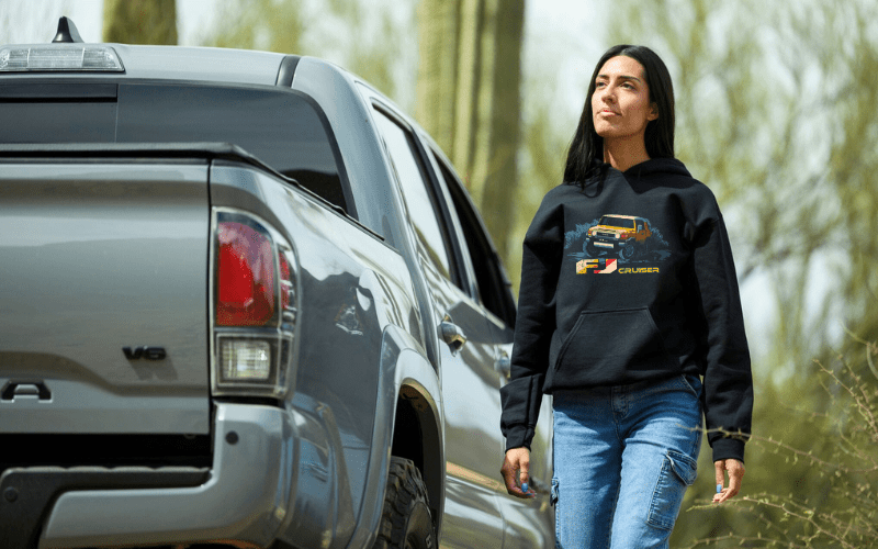 Toyota FJ Hoodie Rugged Off Road Adventure Apparel