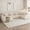Beige, variant on Advwin 146" Oversized Corduroy Modular Sectional Sofa, 6-Seat Convertible Sleeper Sofa with Ottoman & 5 Pillows, Modern L-Shaped Lounge Couch for Living Rooms, Beige