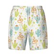 thumbnail image 4 of Lsque Mens Swim Trunks Snake And Cactus Pattern - Bathing Suit Compression Liner - Beach Swim Shorts Swimwear - (S-3XL) - Stretch Quick Dry -Medium, 4 of 9