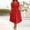 Red, variant on Dolkfu Mid-Length Womens Summer&Fall Dresses V-Neck Refined Short Sleeve Green Faux-Wrap Dresses Geometric Regular Retro Vintage Dresses Army Green,L