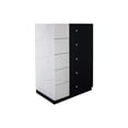 thumbnail image 2 of Best Master 5-Drawer Poplar Wood Bedroom Chest in White/Black, 2 of 4