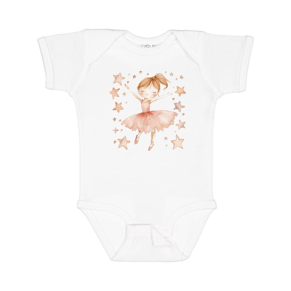 Inktastic Ballerina Girl in Pink Girls Baby Bodysuit