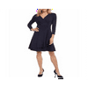 Karen Kane Women's Cascade Faux Wrap Dress Blue Size Medium