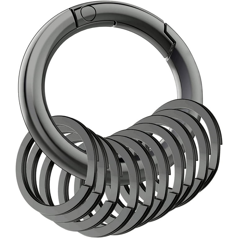 60mm Extra Large Hinged Keyrings Keyfob Split Ring Key Ring